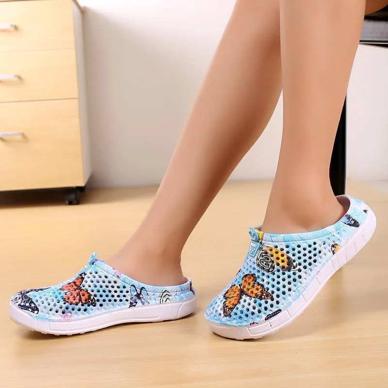 Women's Casual Garden Patten Print Hole Sandals & Slippers