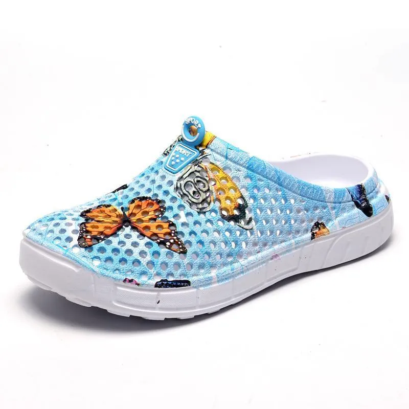 Women's Casual Garden Patten Print Hole Sandals & Slippers